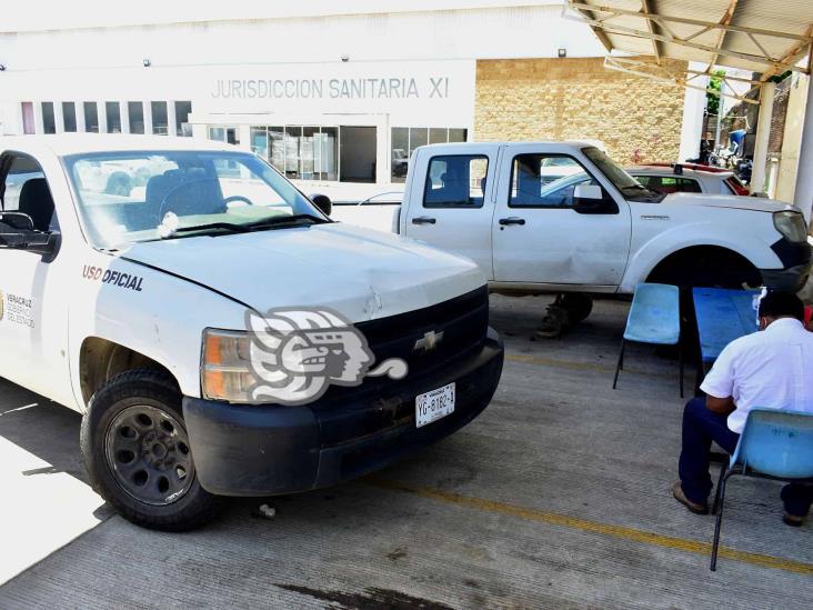 Un foco de dengue, parque vehicular de Jurisdicción XI en Coatzacoalcos