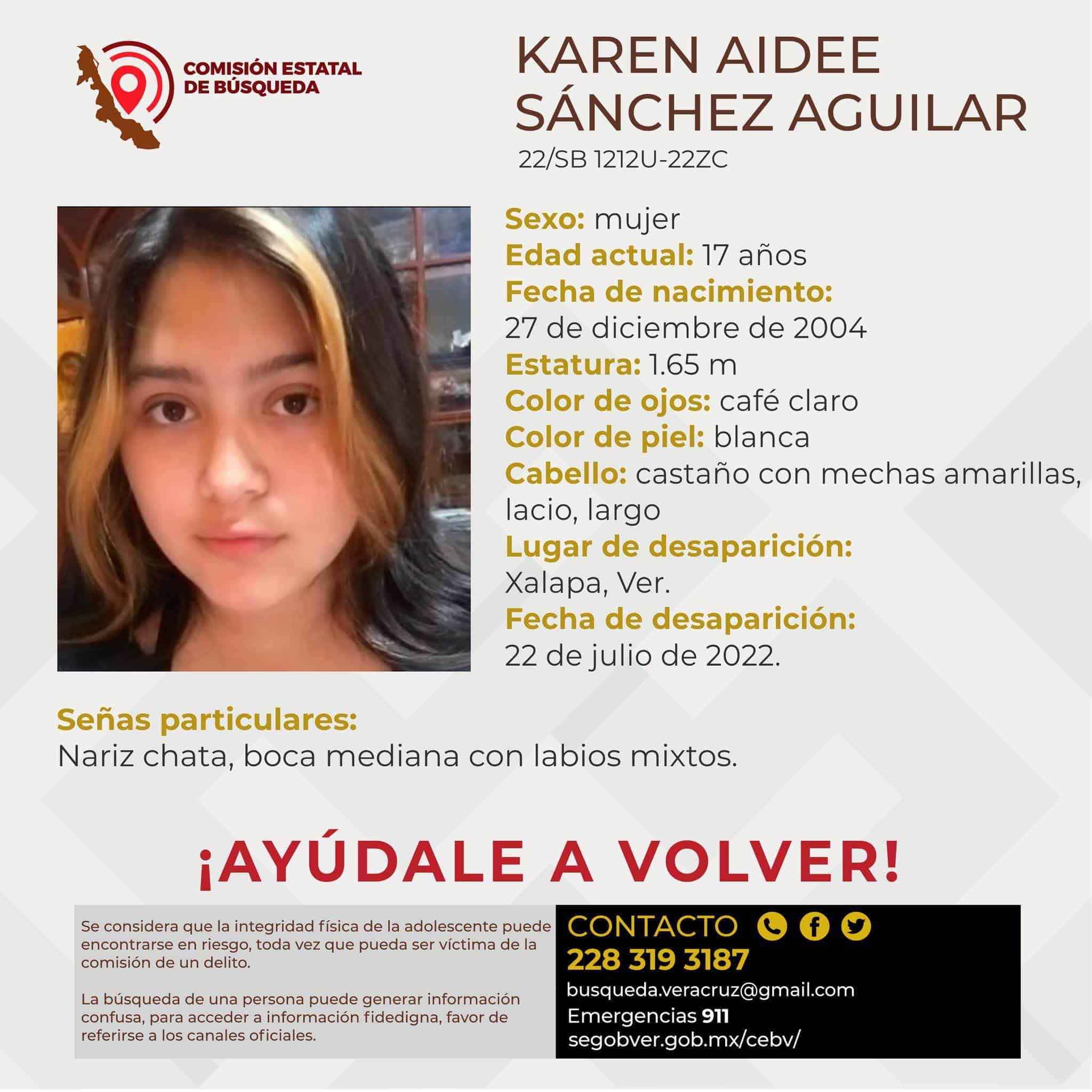 Buscan a adolescente desaparecida en Xalapa