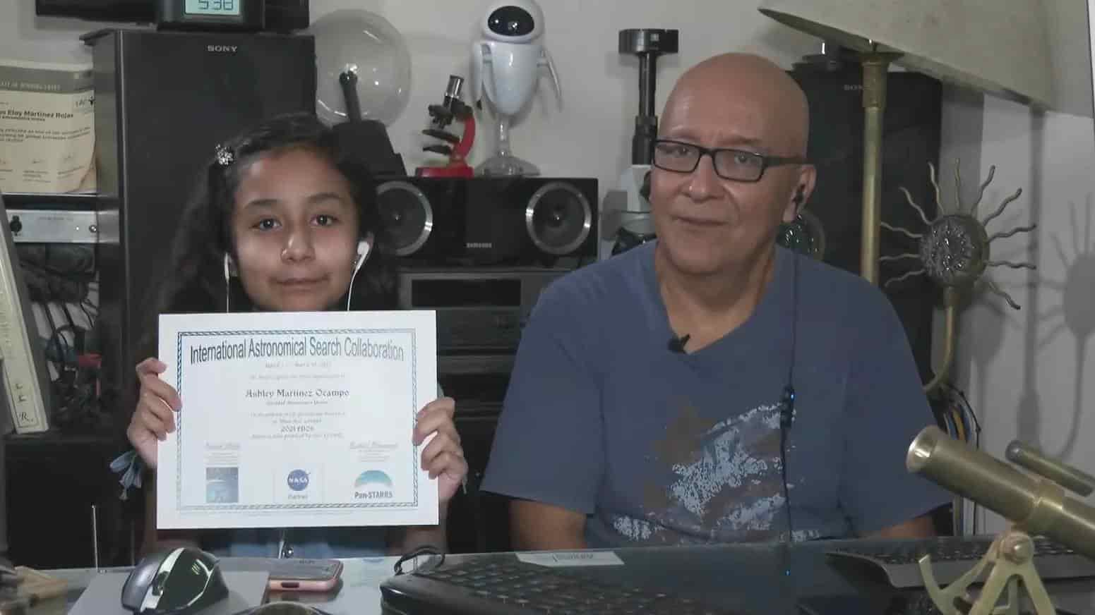 Ashley Martínez, una niña mexicana de 11 años, descubrió un asteroide