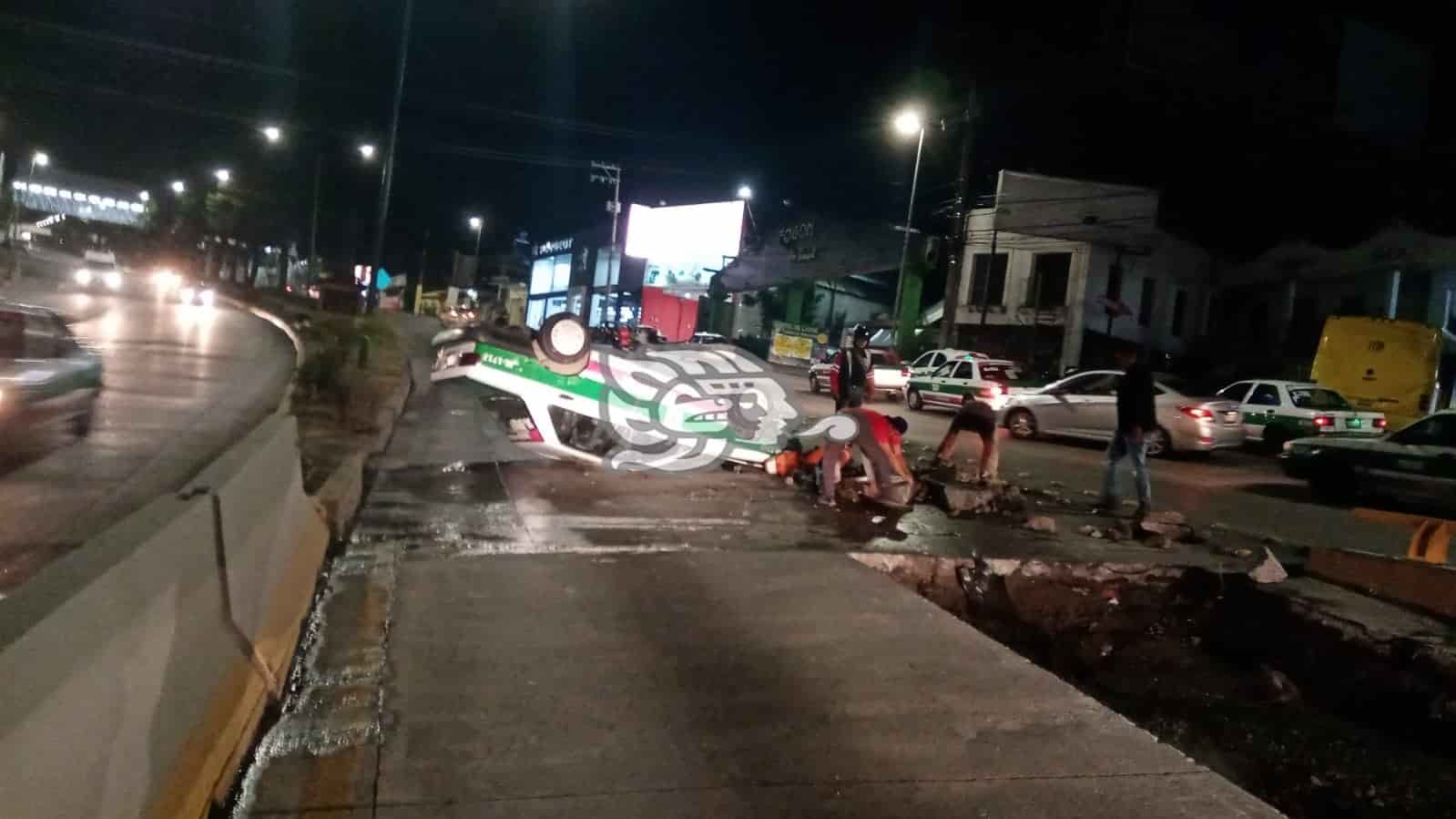 Accidentes y caos con obras inconclusas en Xalapa