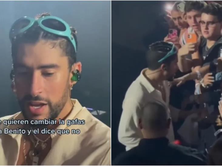 Bad Bunny se niega a intercambiar lentes con una fan