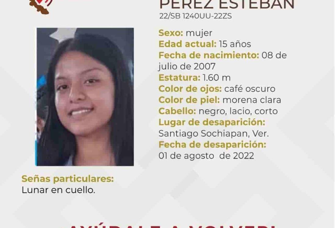 Buscan a Aridai Pérez, menor de 15 años desaparecida en Santiago Sochiapan