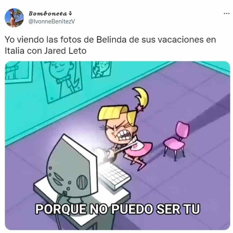 Inundan las redes con memes de las vacaciones de verano de Belinda y Jared Leto