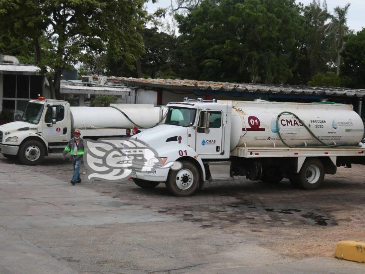 (+Video) Con 18 pipas busca CMAS abastecer de agua a Coatzacoalcos