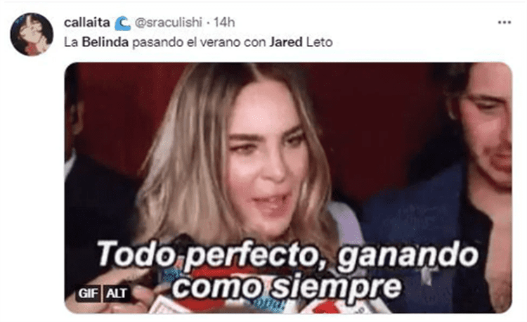 Inundan las redes con memes de las vacaciones de verano de Belinda y Jared Leto