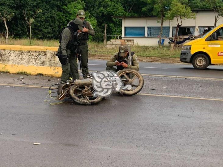 Motociclista lesionado en Sayula de Alemán