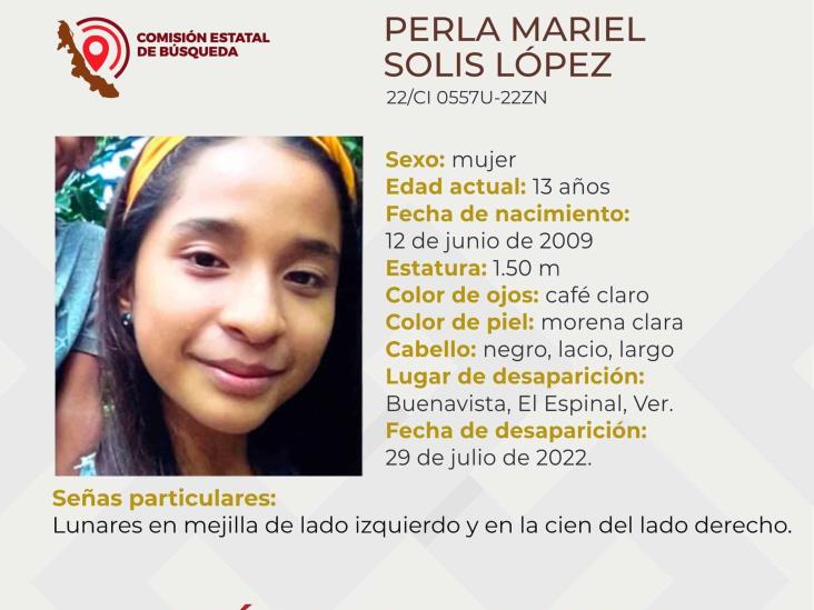 Buscan a menor de 13 años; desapareció en El Espinal