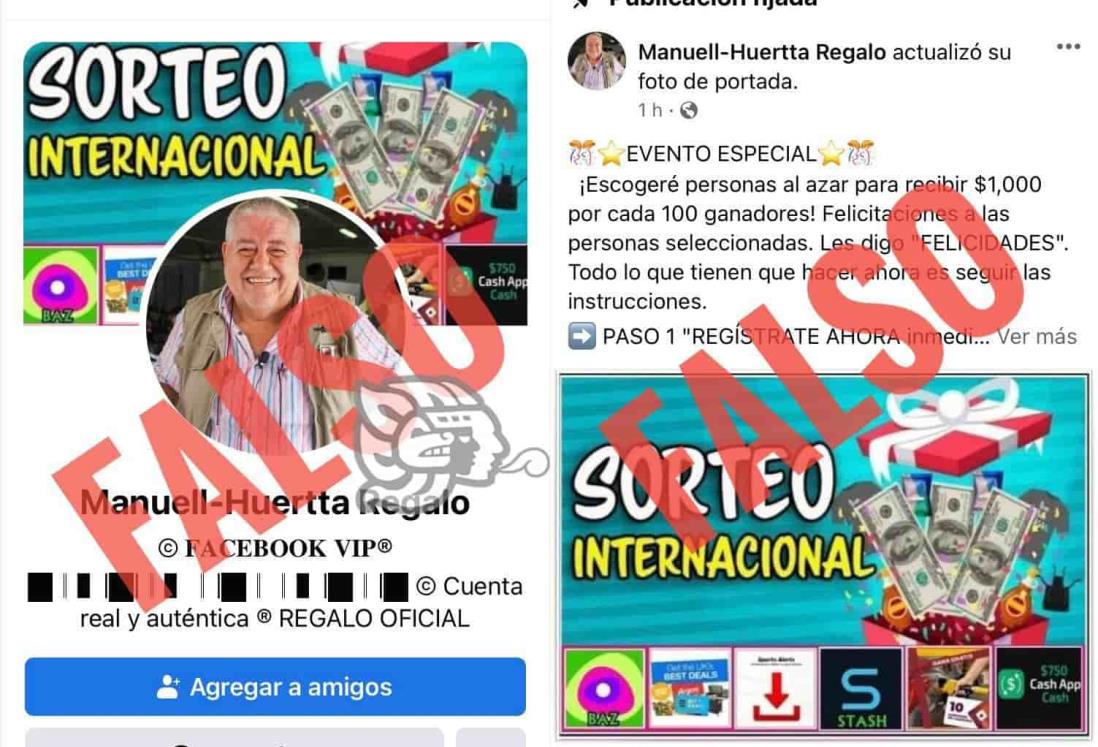 Buscarían timar a veracruzanos con cuenta fake de Manuel Huerta