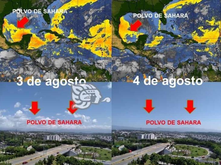 (+Video) Polvo del Sahara ahuyenta lluvias y genera calorón en Coatzacoalcos