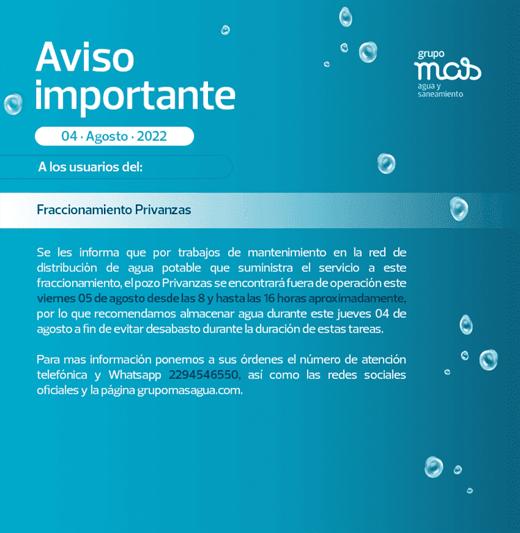 ¡Entérate! Este fraccionamiento de Veracruz no tendrá agua potable este viernes