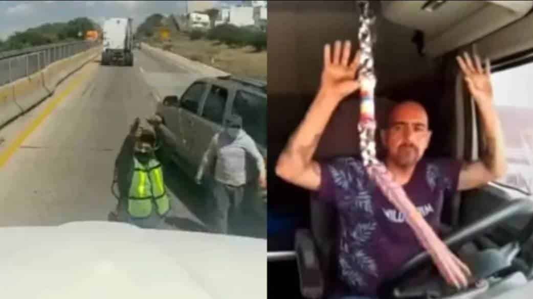 (+Video) Captan robo armado de tráiler en carretera Querétaro-Irapuato