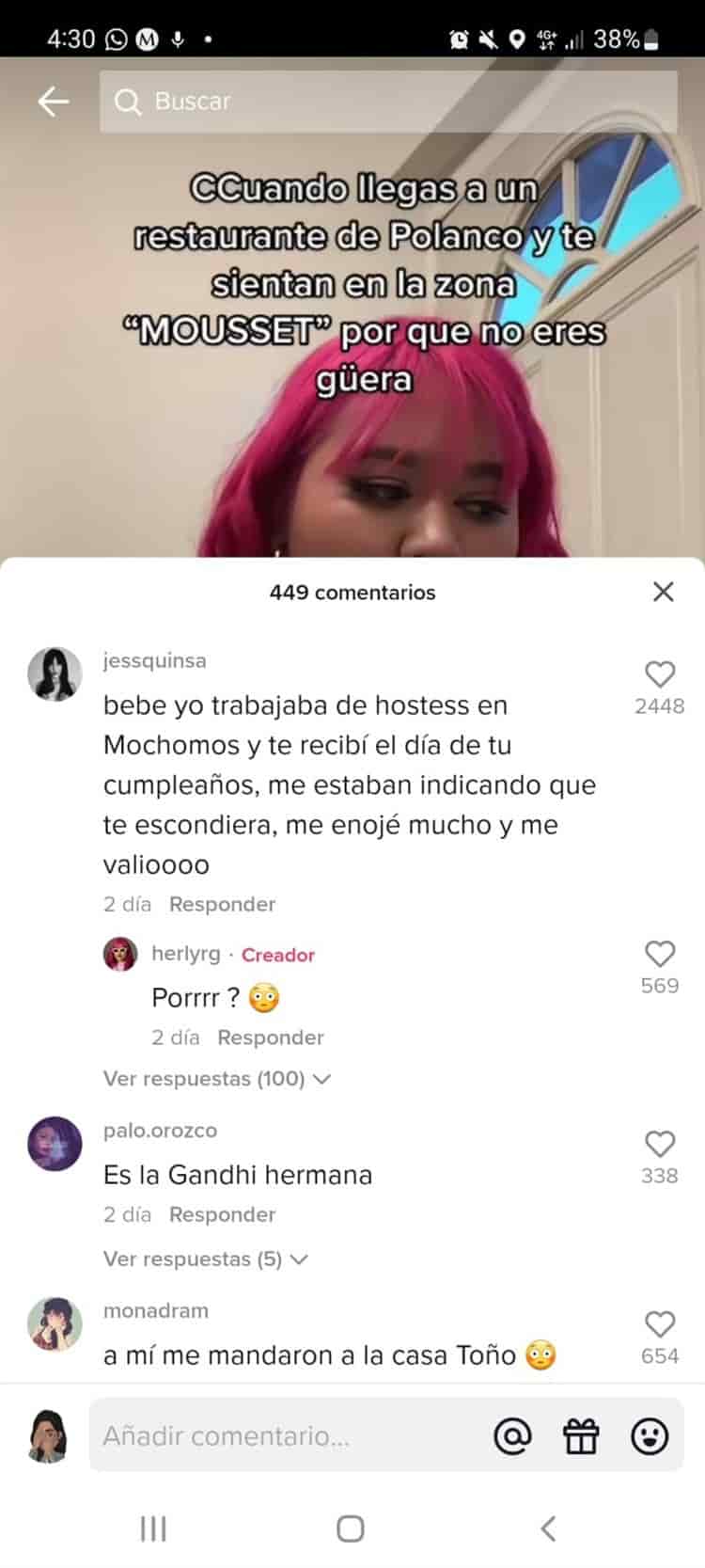 ¡De parodia a la realidad! Tiktoker Hearly RG fue discriminada en restaurante de CDMX