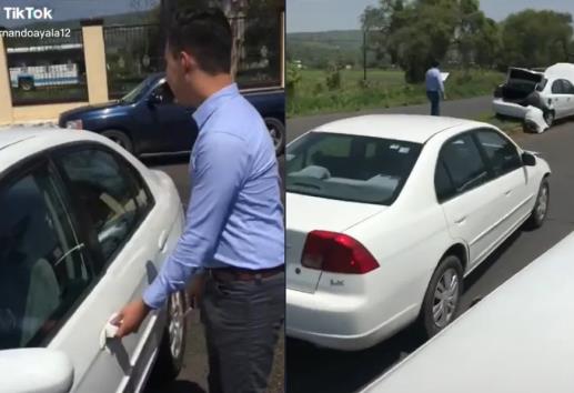 Ni un día le duró su auto de regalo por su graduación y lo terminó chocando