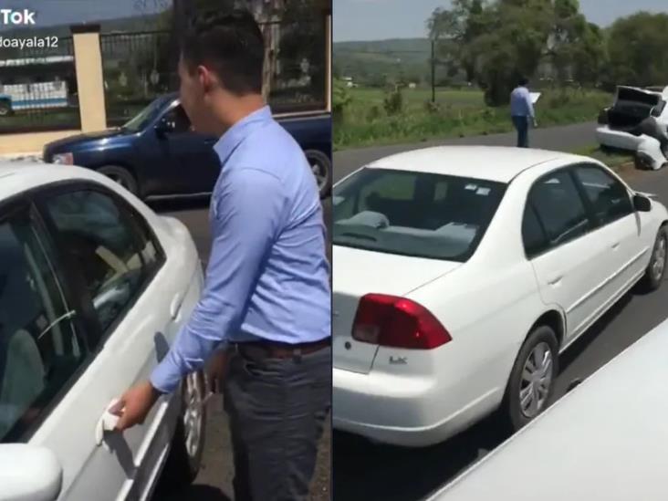 Ni un día le duró su auto de regalo por su graduación y lo terminó chocando