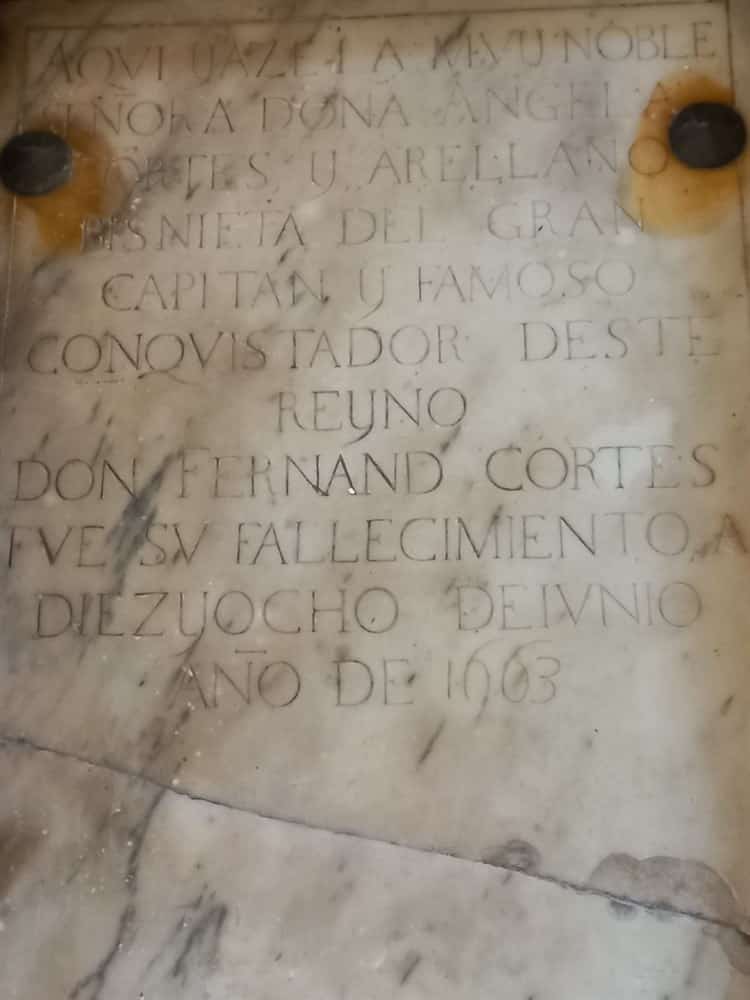 En este lugar de Veracruz está sepultada la bisnieta de Hernán Cortés