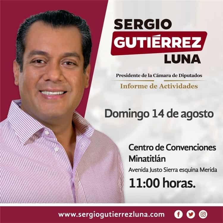 Rendirá Sergio Gutiérrez Luna su Informe de Actividades Legislativas (+Video)