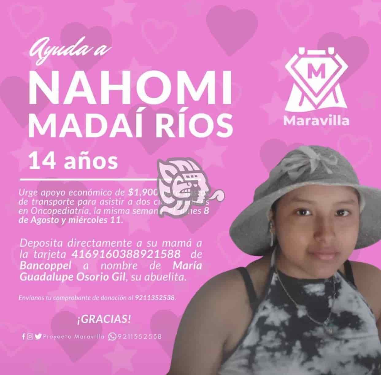 La pequeña Nahomi está por vencer la Leucemia Linfoblástica, requiere de tu apoyo