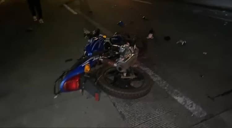 Choque de motos deja dos personas heridas en Veracruz