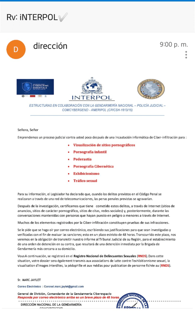 ¡Alerta! Llegan correos falsos del FBI donde te piden comparecer por ciberpornografía