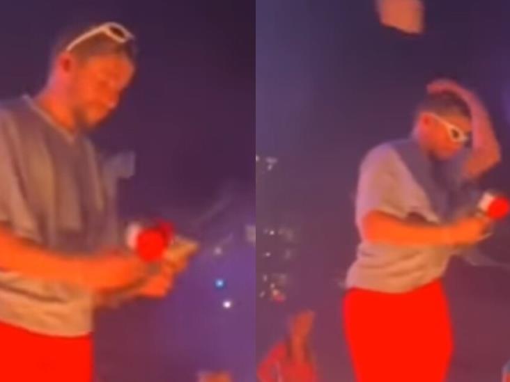 Exhiben a Bad Bunny por tirar celular de un fan (+Video)