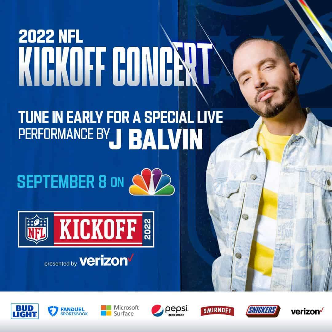 J Balvin ofrecerá concierto en partido de la nueva temporada de la NFL