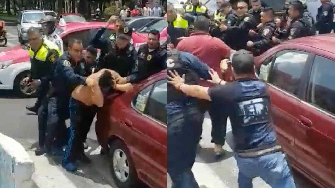 (+Video) Sheinbaum reprueba batalla campal entre civiles y policías en la CDMX