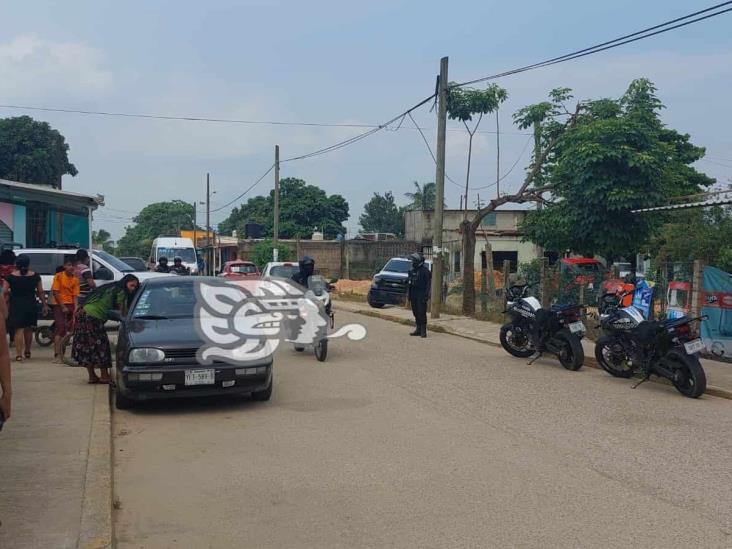 Intensa movilización para detener de motociclista en Cosoleacaque