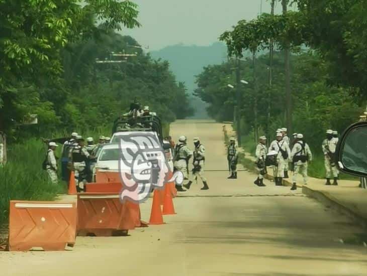 GN intervino vehículos con migrantes en carretera Nanchital-Las Choapas