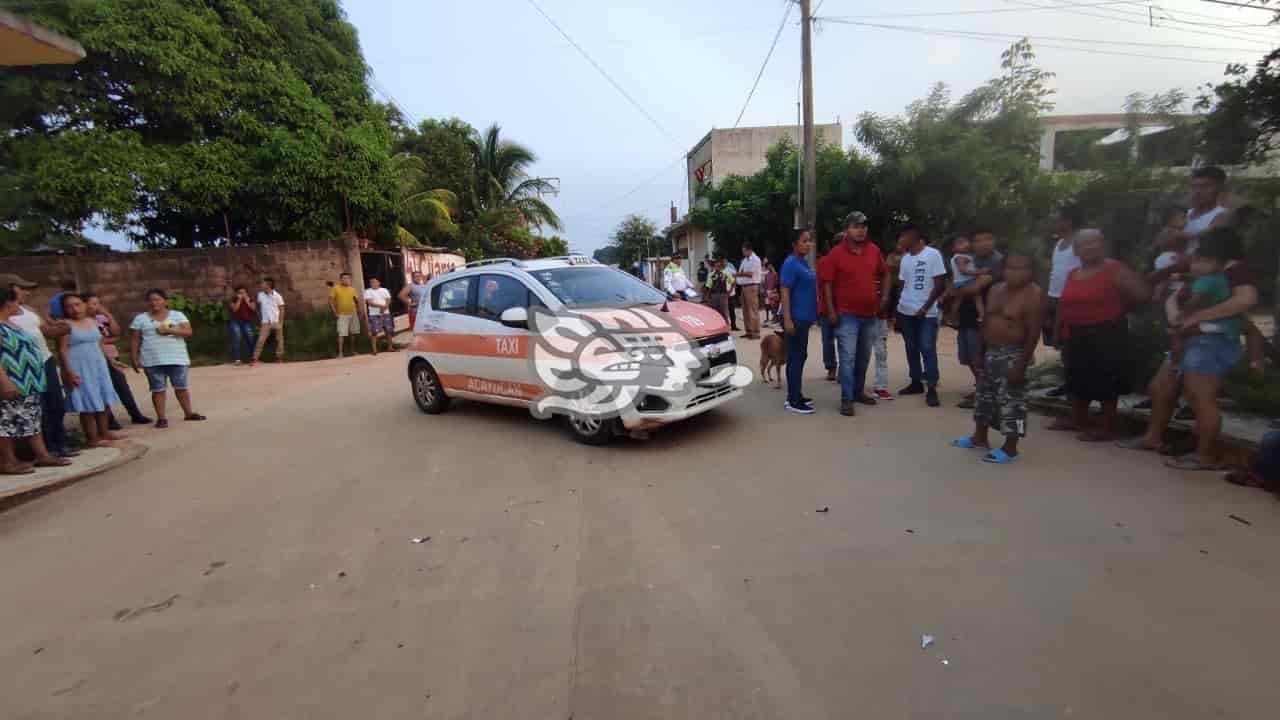 Estudiante lesionado tras choque en Acayucan 