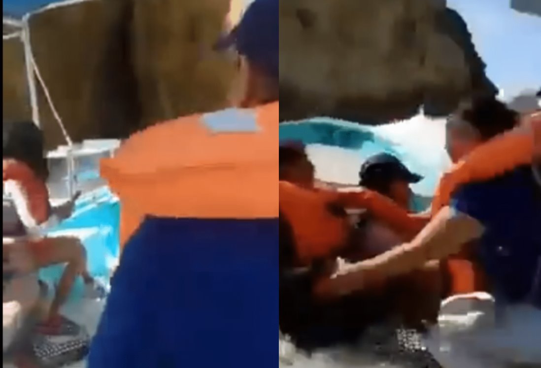 (Video) Turistas caen de una lancha en Los Cabos, no servían los chalecos salvavidas