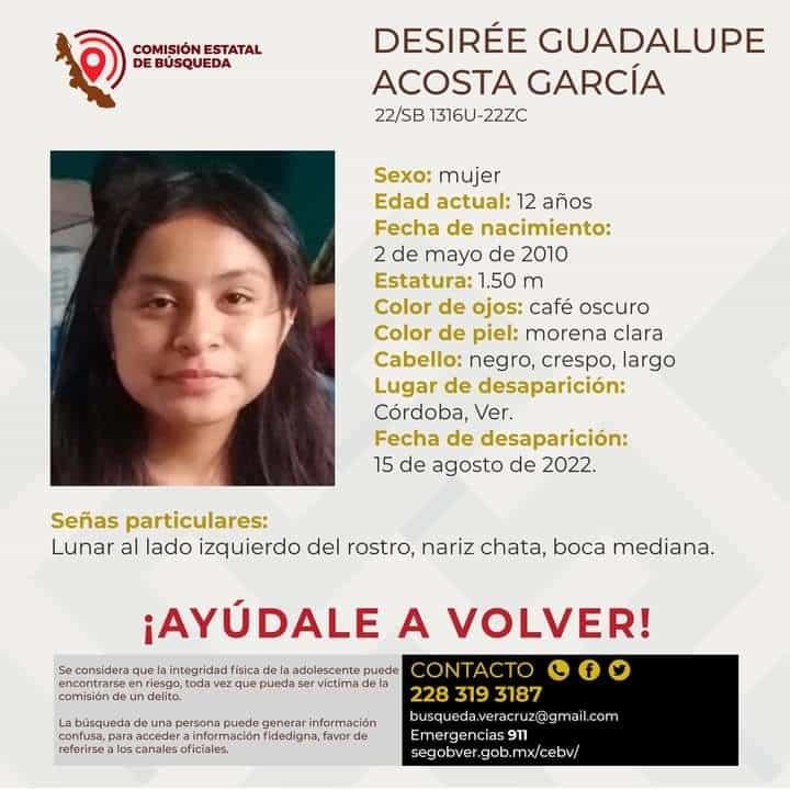 Desaparecen cuatro personas en la zona centro de Veracruz, entre ellas una menor