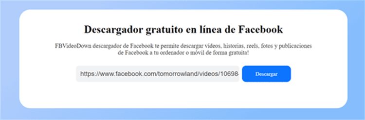 Cómo descargar videos de Facebook a WhatsApp usando FBVideoDown