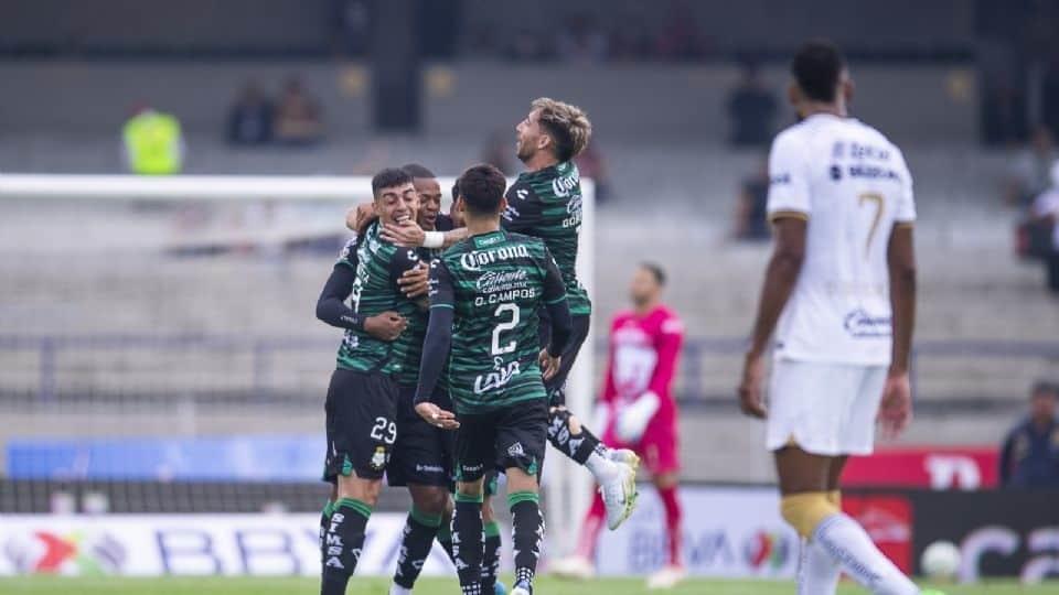 Nueva goleada, Santos Laguna aplasta 5-1 a Pumas en Ciudad Universitaria