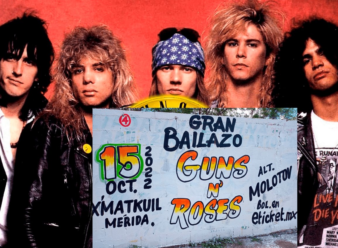 Guns N´Roses reacciona a publicidad de su presentación en Mérida