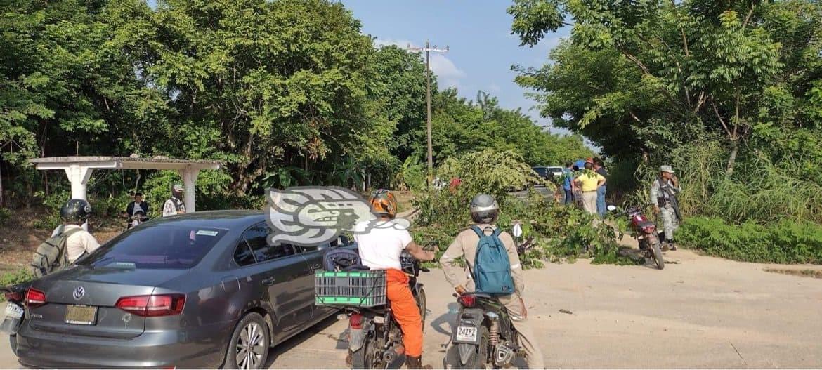 Bloquean carretera Nanchital-Las Choapas ante falta de electricidad 