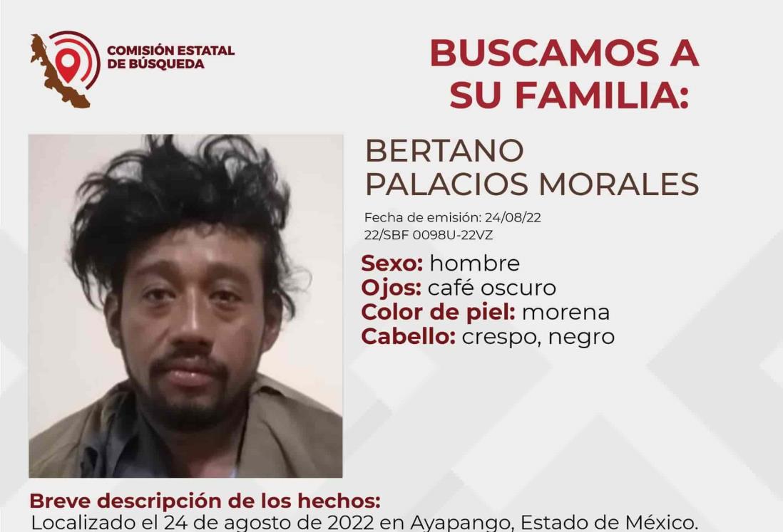 Buscan a familia de Bertano Palacios está en Estado de México y dice ser de Veracruz