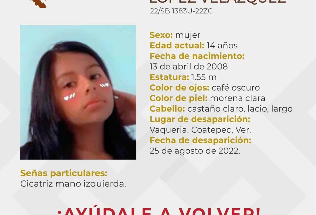 Buscan a Usveydi Jazmín; desapareció en Coatepec