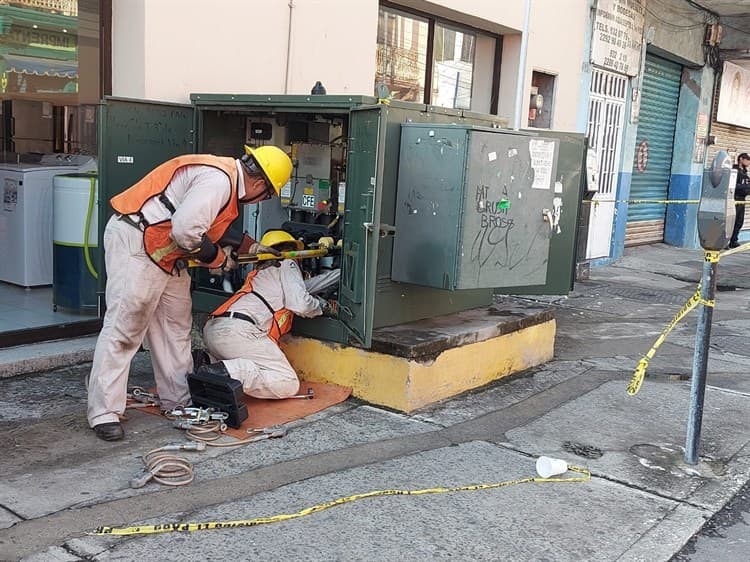 Conato de incendio por transformador en el centro histórico de Veracruz