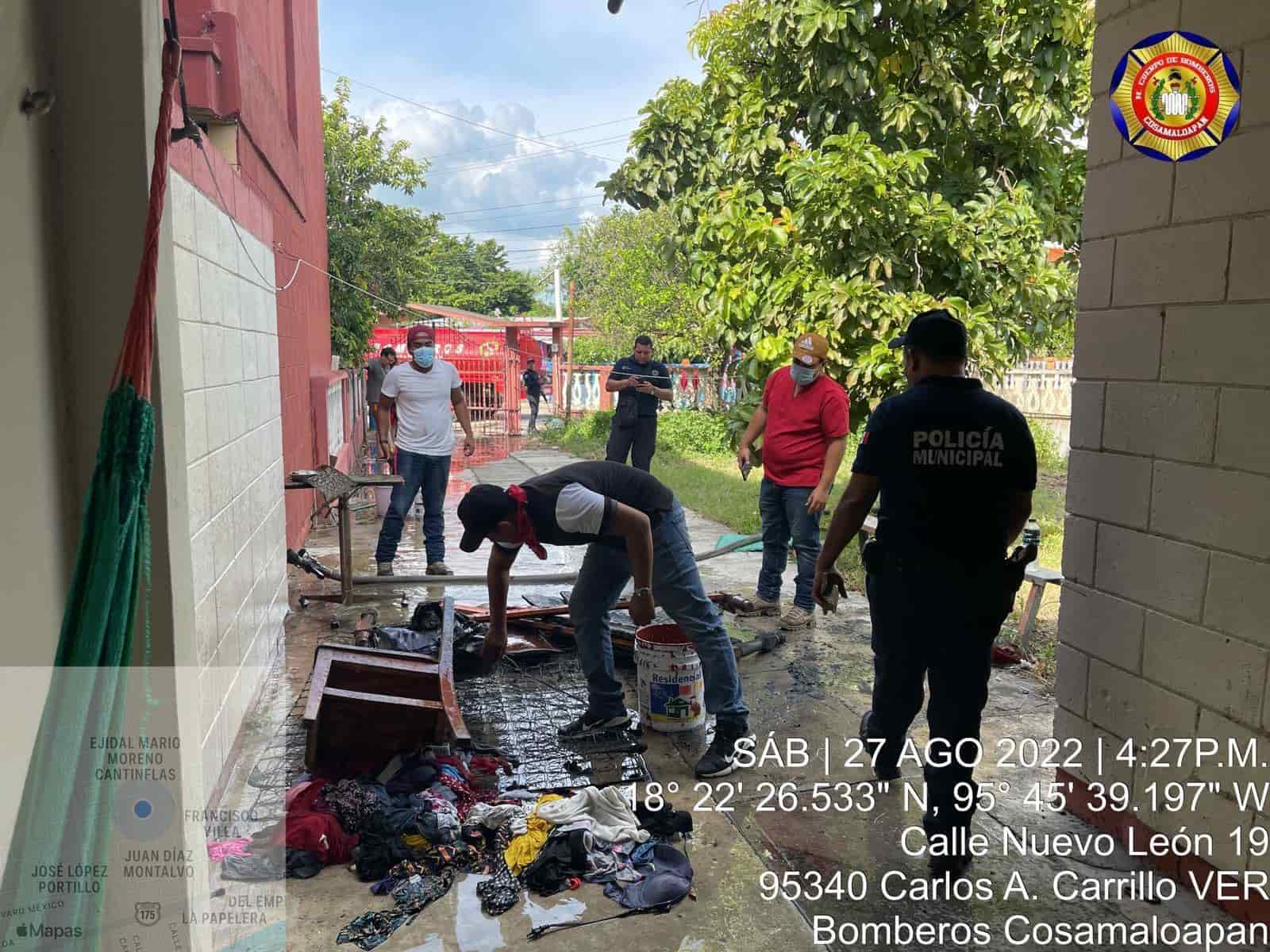 Se incendia vivienda en Carlos A. Carrillo, Veracruz