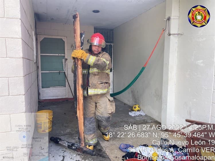 Se incendia vivienda en Carlos A. Carrillo, Veracruz