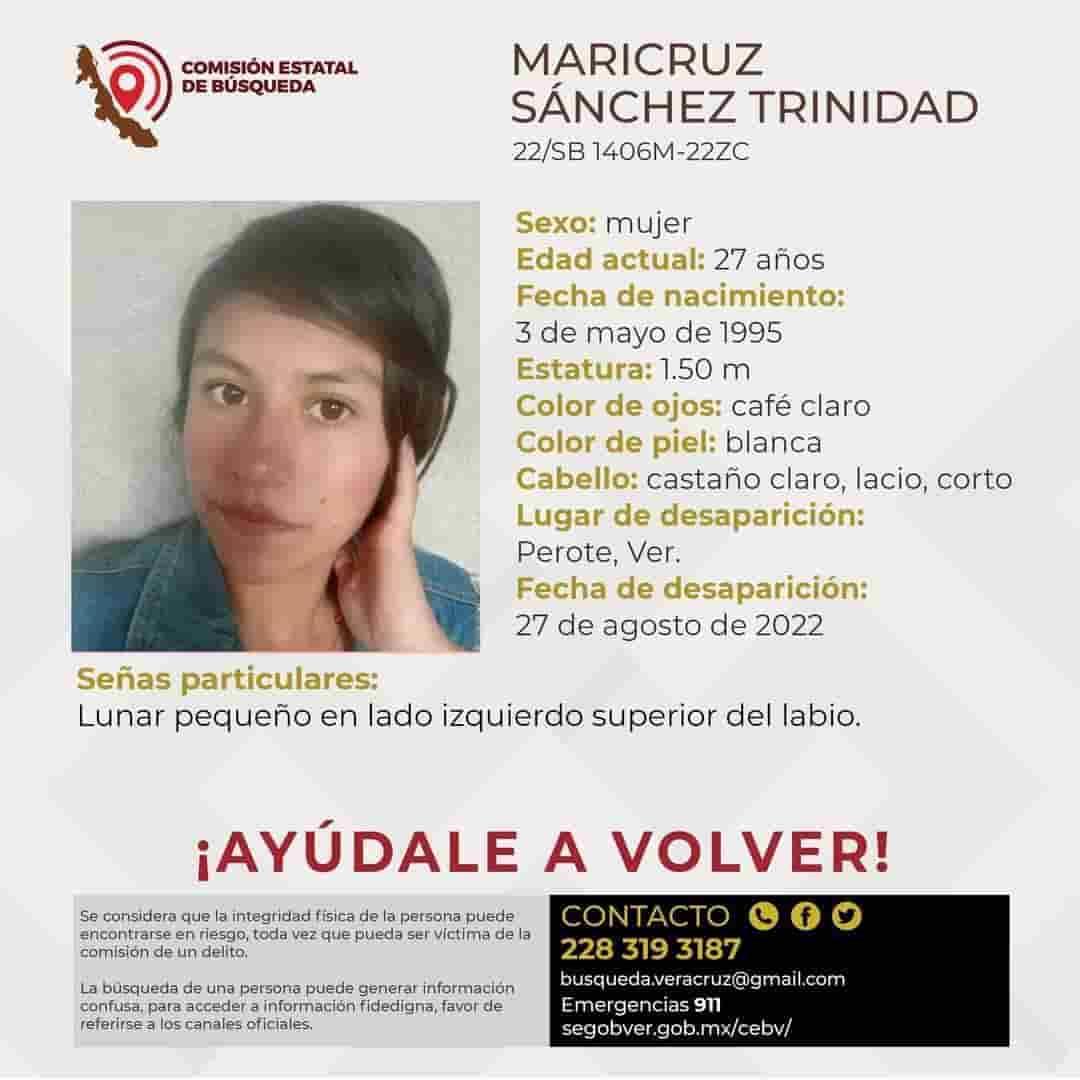 ¿La has visto? Buscan a Maricruz Sánchez; desapareció en Perote