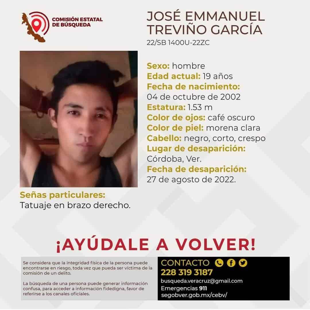Reportan desaparición de joven en Córdoba