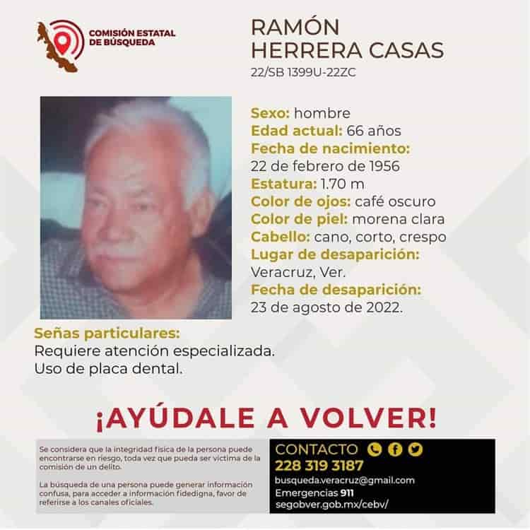 Desaparece persona de la tercera edad en Veracruz