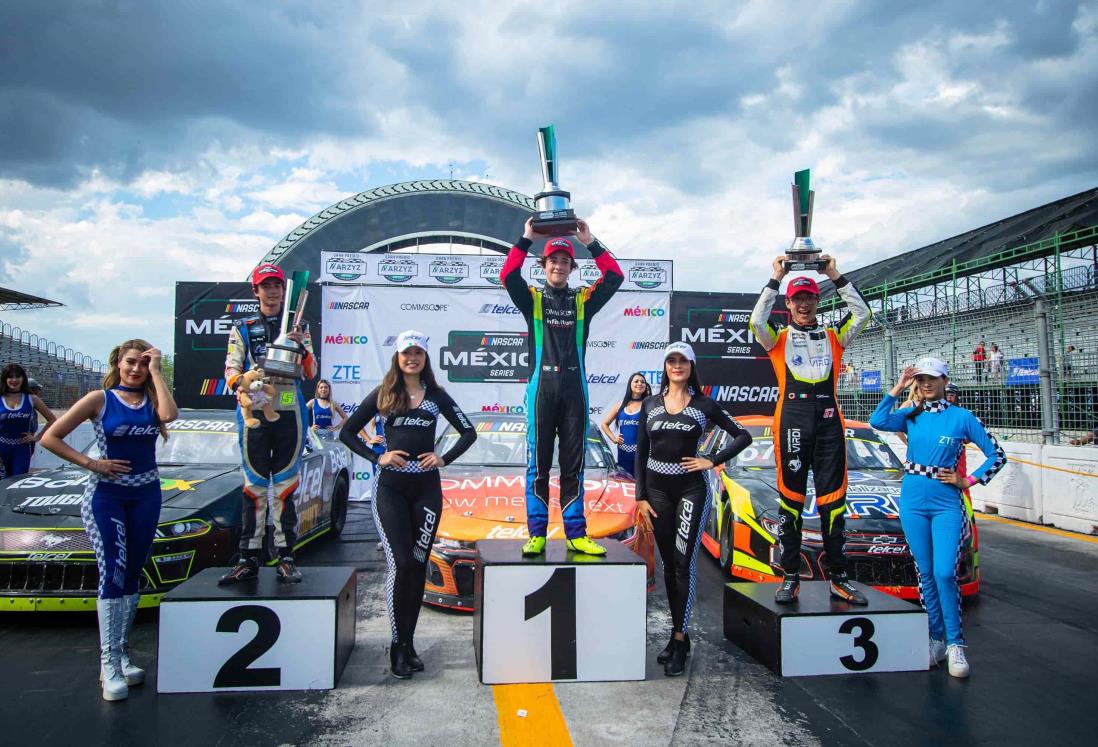 Abraham Calderón ganó el GP Arzyz Metals de Nascar México