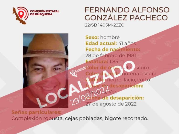 Localizan a Fernando Alfonso, reportado como desaparecido en Córdoba