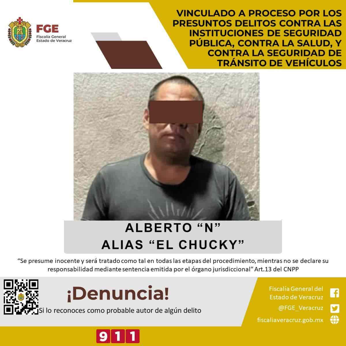 Vinculan a proceso a ‘El Chucky’, presunto líder delictivo en el sur de Veracruz