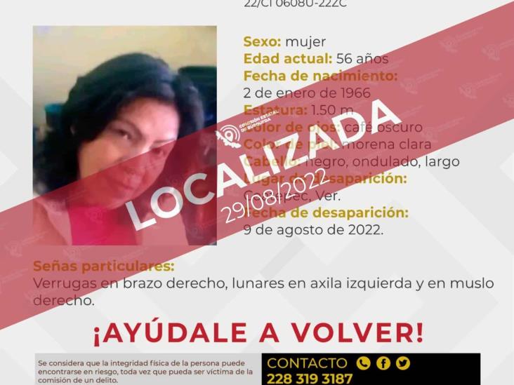 Localizan a Dulce María Ortiz, reportada como desaparecida en Coatepec