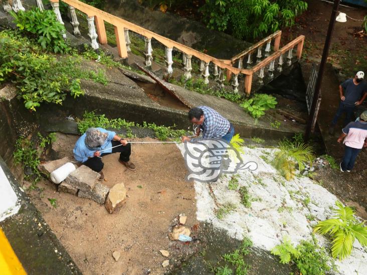 Lenta circulación por reparación de socavón en puente Palma Sola(+Video)