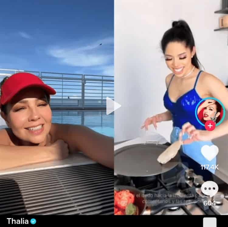 (Video) Thalía reacciona a un Tiktok de la influencer Yeri MUA