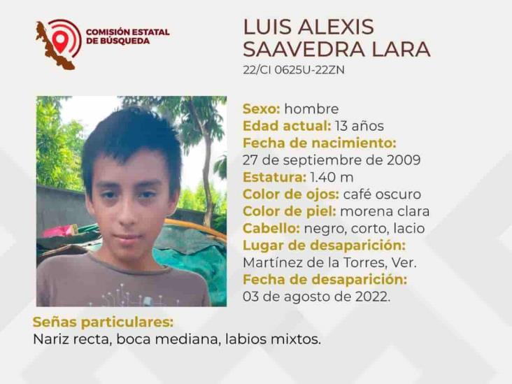 Buscan a Luis Alexis, menor desaparecido en Martínez de la Torre